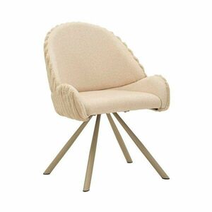 Krémszínű kárpitozott karfás étkezőfotel szett 2 db-os Stockholm – Mauro Ferretti kép