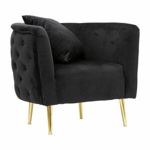 Fekete bársony fotel Bucarest – Mauro Ferretti kép