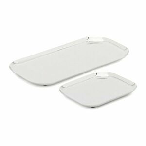 Rozsdamentes acél szervírozó tálca szett 2 db-os 15x29 cm Nirela – Kave Home kép