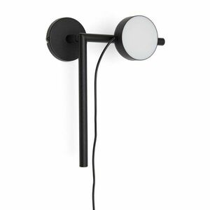 Fekete konnektorhoz csatlakoztatható fém LED dimmelhető fali lámpa Orey – Kave Home kép