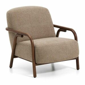 Szürkésbarna zsenília fotel Sylo – Kave Home kép