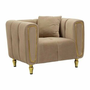 Szürkésbarna bársony fotel Alma – Mauro Ferretti kép