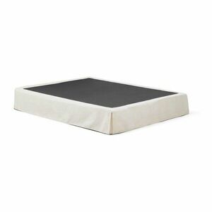 Fehér kárpitozott franciaágy ágytámla nélkül 160x200 cm Jaira – Kave Home kép