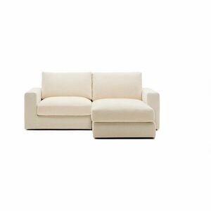 Bézs zsenília sarokkanapé (jobb oldali-heverő résszel) Alea – Kave Home kép