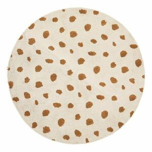 Krémszínű mosható-kézi szövésű pamut gyerek szőnyeg ø100 cm Tandani – Kave Home kép