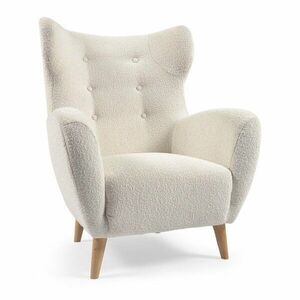 Fehér buklé fotel Patio – Kave Home kép