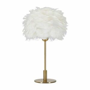 Fehér-aranyszínű asztali lámpa (magasság 50 cm) Ball Feather – Mauro Ferretti kép