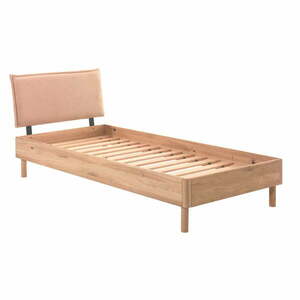 Natúr színű tölgyfa egyszemélyes ágy ágyráccsal 90x200 cm Forrest – Vipack kép
