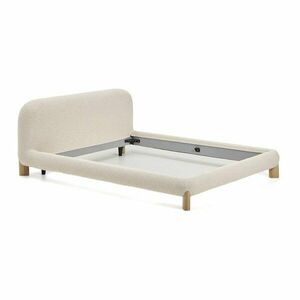 Bézs kárpitozott franciaágy ágyrács nélkül 160x200 cm Odina – Kave Home kép