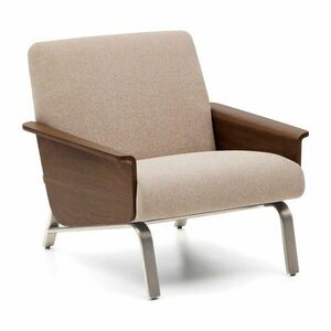 Világosbarna zsenília fotel Amsen – Kave Home kép