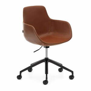 Konyakbarna bőrutánzat irodai szék Tissiana – Kave Home kép