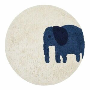 Elefántcsont színű mosható-kézi szövésű pamut gyerek szőnyeg ø100 cm Tandani – Kave Home kép