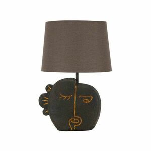 Barna asztali lámpa textil búrával (magasság 39, 5 cm) Tribal – Mauro Ferretti kép