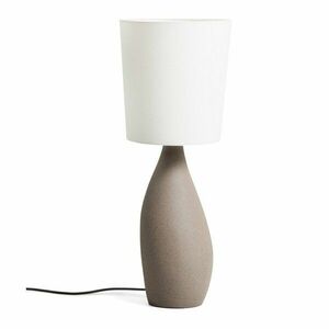 Fehér-világosszürke asztali lámpa textil búrával (magasság 77 cm) Viona – Kave Home kép