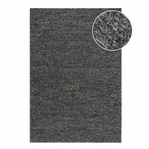 Sötétszürke kézi szövésű gyapjúkeverék szőnyeg 200x290 cm Minerals – Flair Rugs kép