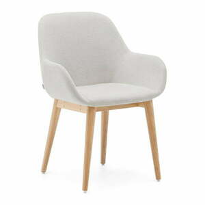 Bézs kárpitozott étkezőfotel Konna – Kave Home kép