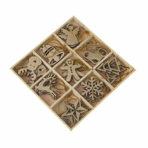 Fa karácsonyfadísz készlet 36 db-os ø 3, 5 cm Natur – Dakls kép