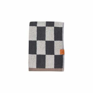 Antracitszürke-bézs frottír bio pamut törölköző szett 2 db-os 40x55 cm Retro – Mette Ditmer Denmark kép