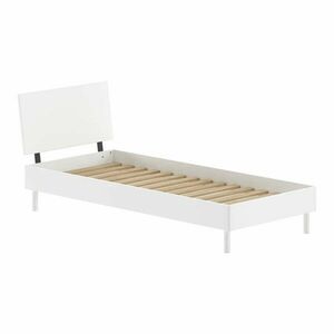 Fehér bükkfa egyszemélyes ágy ágyráccsal 90x200 cm Forrest – Vipack kép