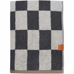 Antracitszürke-bézs frottír bio pamut fürdőlepedő 70x133 cm Retro – Mette Ditmer Denmark kép