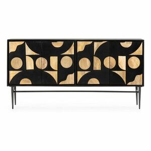 Fekete mangófa komód 175x90x40 cm Navya – MOME kép