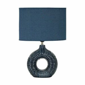 Kék kerámia asztali lámpa textil búrával (magasság 43 cm) Seta – Mauro Ferretti kép