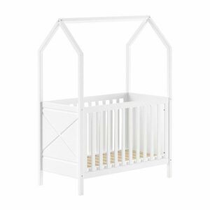 Fehér borovi fenyő babaágy állítható magassággal 60x120 cm Scott – Vipack kép
