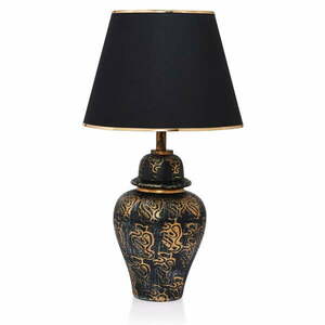 Fekete asztali lámpa textil búrával (magasság 54 cm) Derin – Opviq lights kép