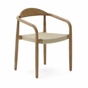 Bézs-natúr színű tömörfa étkezőfotel Nina – Kave Home kép