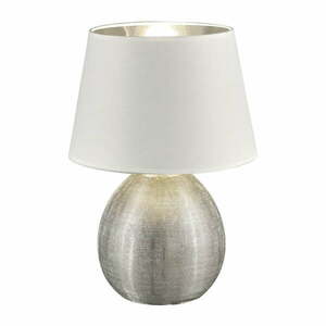 Luxor fehér kerámia-szövet asztali lámpa, magasság 35 cm - Reality kép