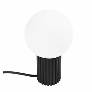 Fekete asztali lámpa üveg búrával (magasság 19 cm) Orbital – Sollux kép