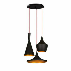 Fekete-rézszínű függőlámpa fém búrával ø 51 cm Elmas – Opviq lights kép