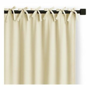 Elefántcsont színű dimout (részleges sötétítő) függöny 140x250 cm Carli Tie – Restilo kép