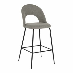 Szürke kárpitozott bárszék szett 4 db-os (ülésmagasság 63 cm) Mahalia – Kave Home kép