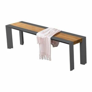 Sötétszürke-barna fém kerti pad Silea – Garden Pleasure kép