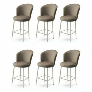 Fora Cappuccino és Chrome bárszék szett, 6 db, 6 db kép