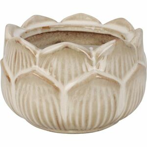 Gyertya porcelán virágos csészében 12 x 7, 8 cm, bézs kép