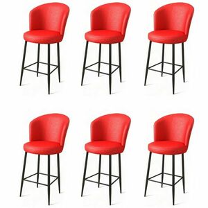 Uras Red and Black bárszék szett, 6 db, 6 db kép