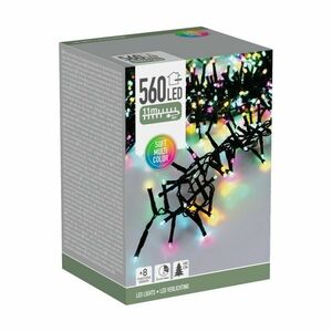 Macaron kültéri fényfüzér, 11 m, 560 LED, színek(zöld, narancs, kék, rózsaszín), időzítő, IP44, 11 m kép