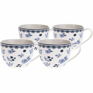 Floral porcelán csésze szett 4 darabos, 90 ml kép
