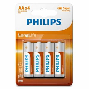 Philips AA 1, 5 V LongLife elem, 4 db kép