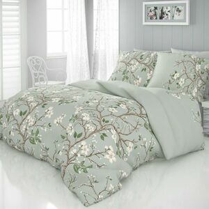 Tavasz szatén ágynemű, zöld, 200 x 200 cm, 2 ks 70 x 90 cm kép