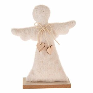 Textil angyal karácsonyi dekoráció 25, 5 cm, bolyhos polár kép