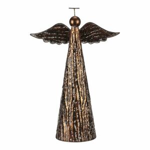 Karácsonyi fém dekoráció állványra Angyal, XL méret, réz kép