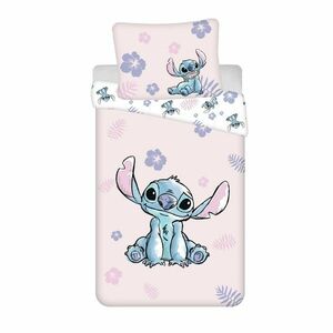 Jerry Fabrics Pamut ágynemű Lilo és Stitch Pink, 140 x 200 cm, 70 x 90 cm kép