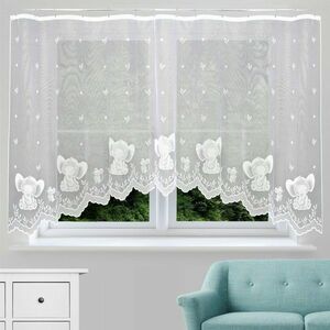 Elefántok függöny fehér, 300 x 150 cm kép