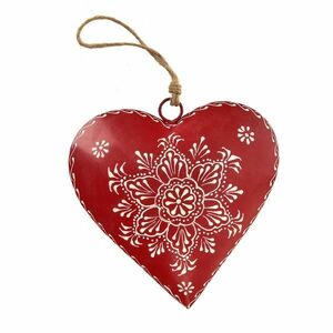 InDecor Folk függő fém szív, 20 x 7 x 20 cm, L kép