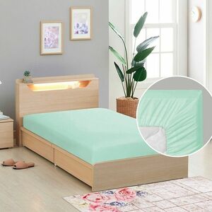 Vászon körgumis lepedő menta, 90 x 200 cm kép