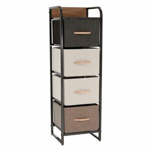 HAZEL TYP 1 szekrény szövet fiókokkal, barna, L kép