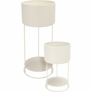 Navelli fehér fém virágtartó szett, 2 db kép